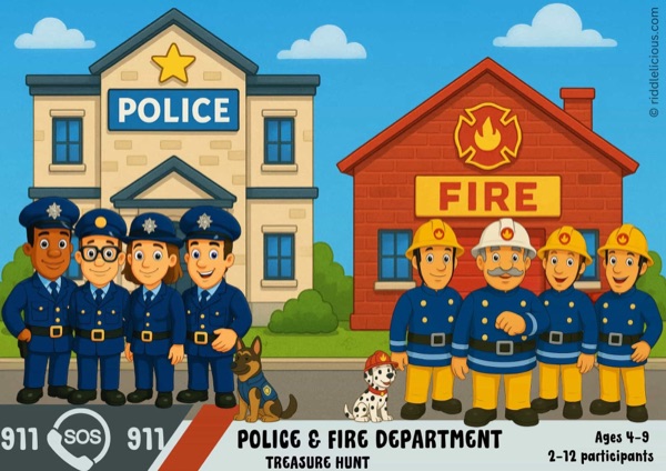 Police & Fire treasure hunt for kids
