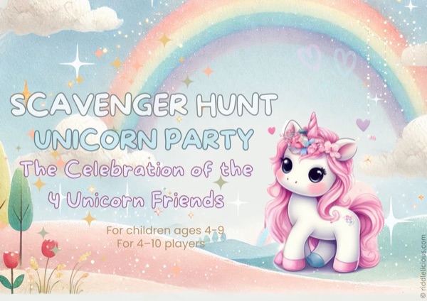 Unicorn treasure hunt for kids