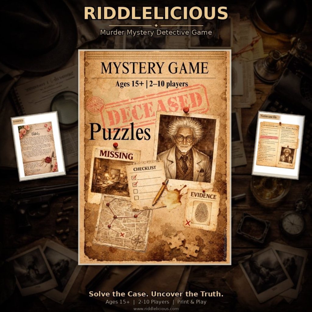 Printable Murder Mystery Party Kit