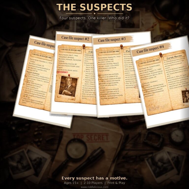 Printable Murder Mystery Party Kit product preview 1